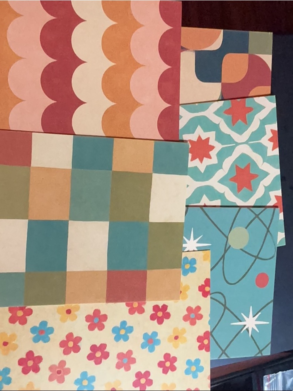 6 abstract postcards